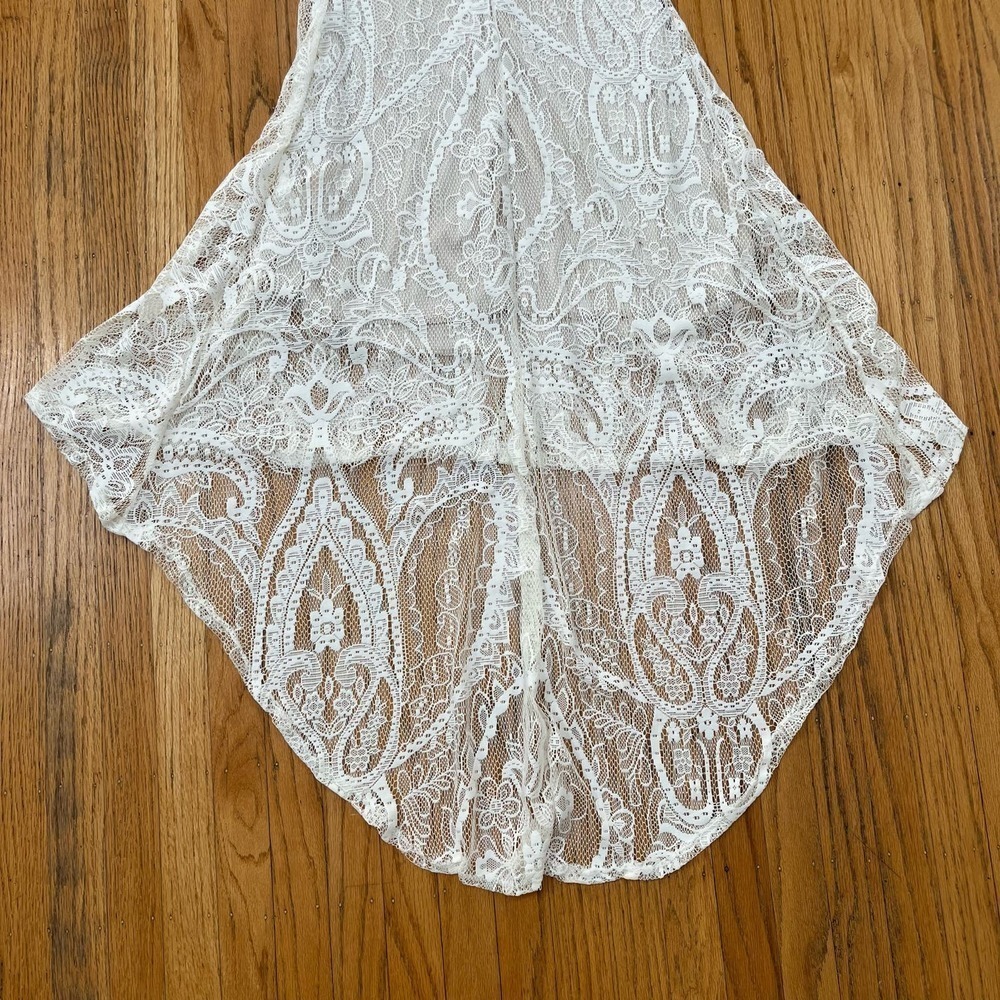 The Vintage Shop Dress Womens Medium White Lace Romantic Coquette Fairy Feminine - Picture 11 of 11